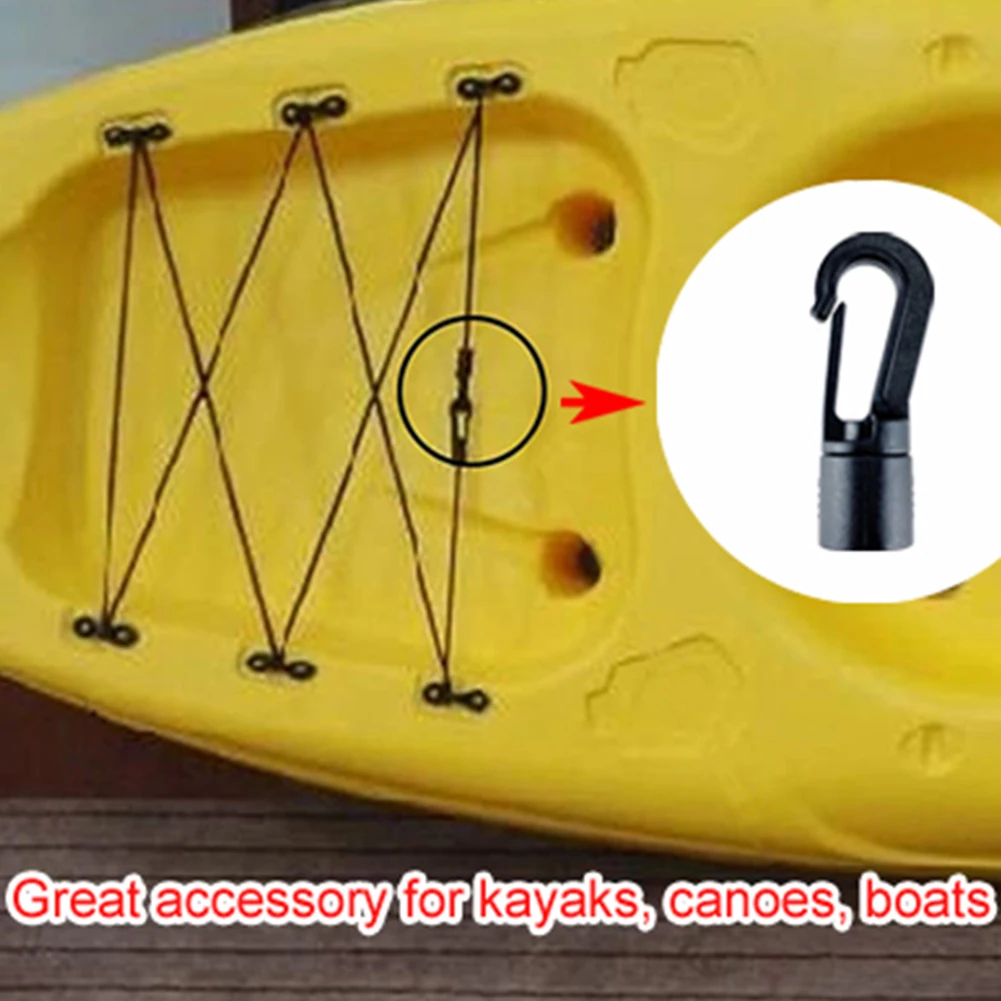 Ing Self 50x10x10mm Fit Plastic Hooks For 5 To 8mm Bungee / Elastic Shock Cord Replacement Rope Tie Accessories