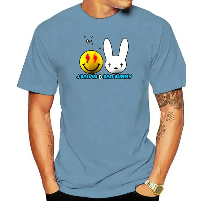 

New Design J Balvin & Bad Bunny New From Us T Shirt Summer Style Casual Wear Tee Shirt