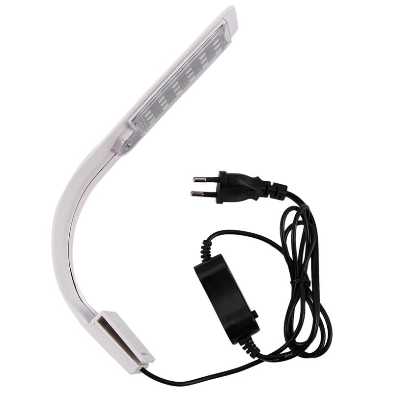 

Синие и белые светодиодные лампы для аквариума, лампа на клипсе для аквариума, освещение для соленой и пресноводной воды с зажимом «гусиная ...