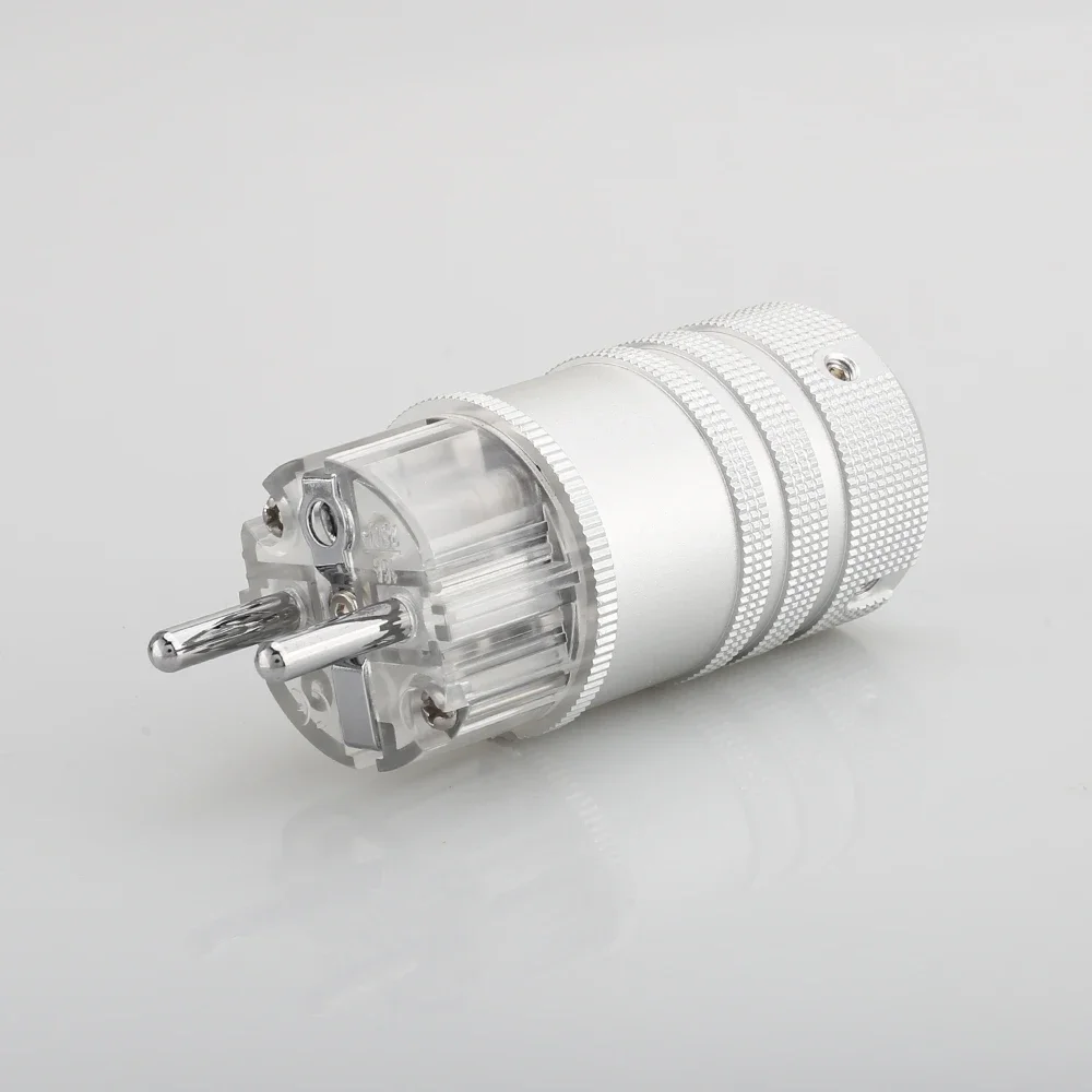 Audiocrast Euro Schuko 2-контактный разъем Audio Grade Power Plug с родиевым покрытием для DIY