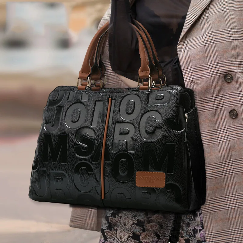 Women's 100% leather lettering women's shoulder bag 2022 luxury handbag women's handbag designer fashion large capacity handbag