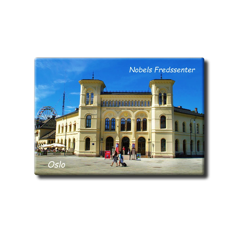 

Norway Oslo "Nobel Peace Center" Tourist Souvenir Tinplate Magnetic Refrigerator Sticker Rigid Creative Home Decoration 27118