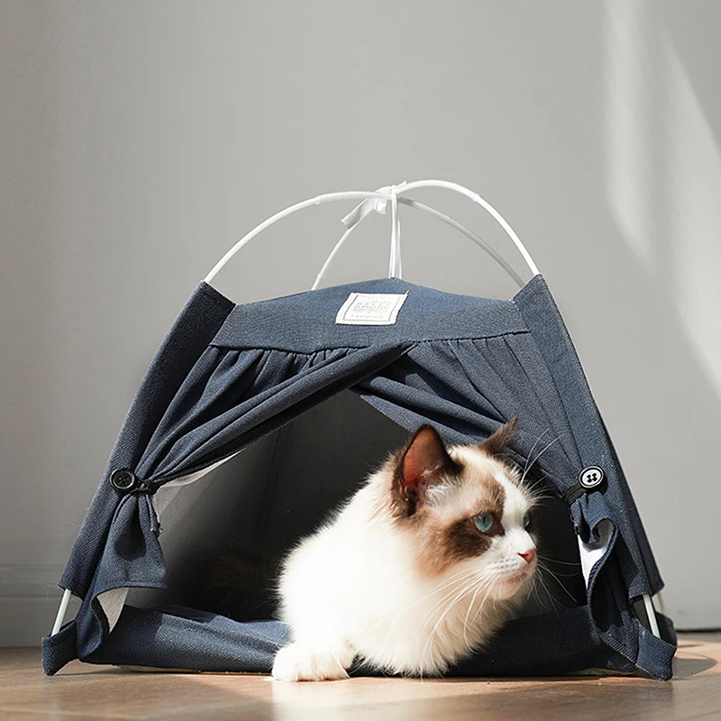 

Складная сетчатая палатка для домашних питомцев, дышащий переносной домик для щенков и кошек, для использования на улице и в помещении