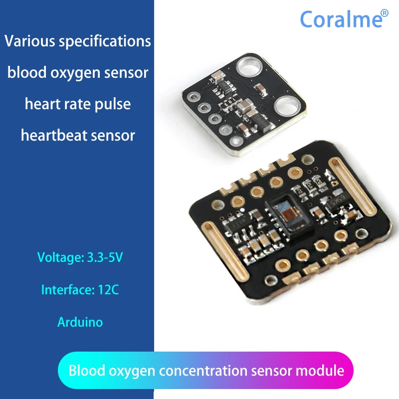 

GY-MAX30102 модуль датчика концентрации кислорода в крови, датчик частоты сердечных сокращений, пульса, сердцебиения STM32, датчик частоты сердечн...