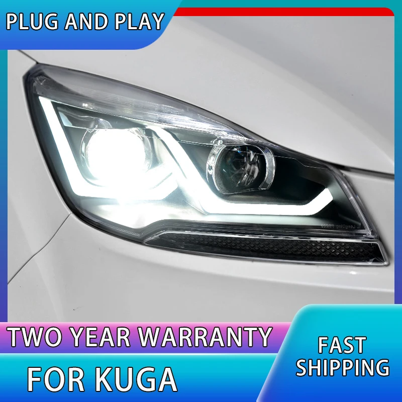 

Head Lamp For Ford Escape 2014-2016 Kuga Headlights Fog Lights Day Running Light DRL H7 LED Bi Xenon Bulb Car Accessory