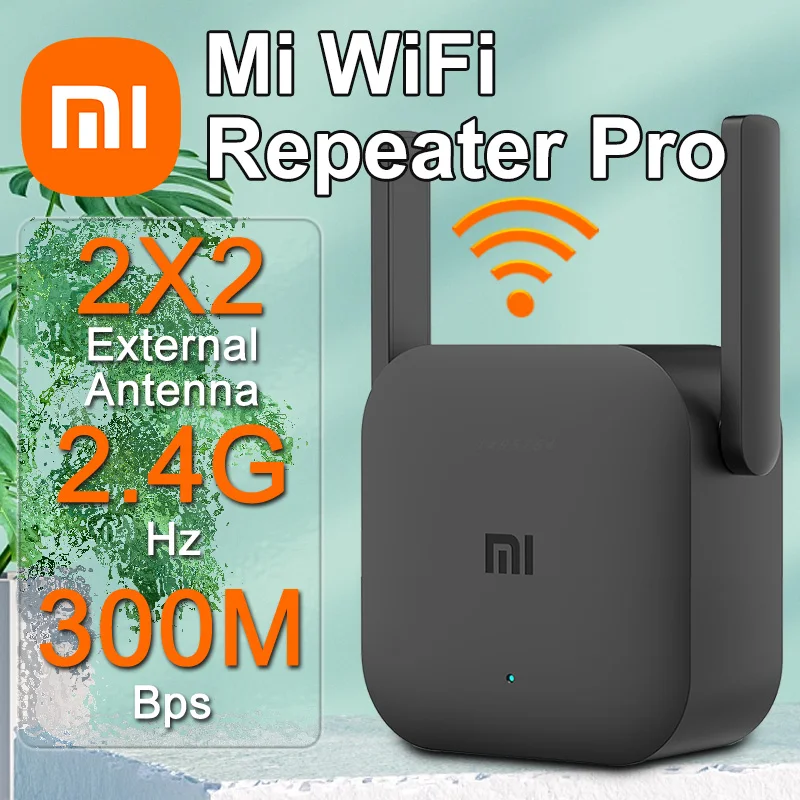 

Mi Repeater WiFi Pro Xiaomi Amplifier Network Expander Router Smart Power Extender Roteador 300M 2.4G 2 Antennas for Office Home