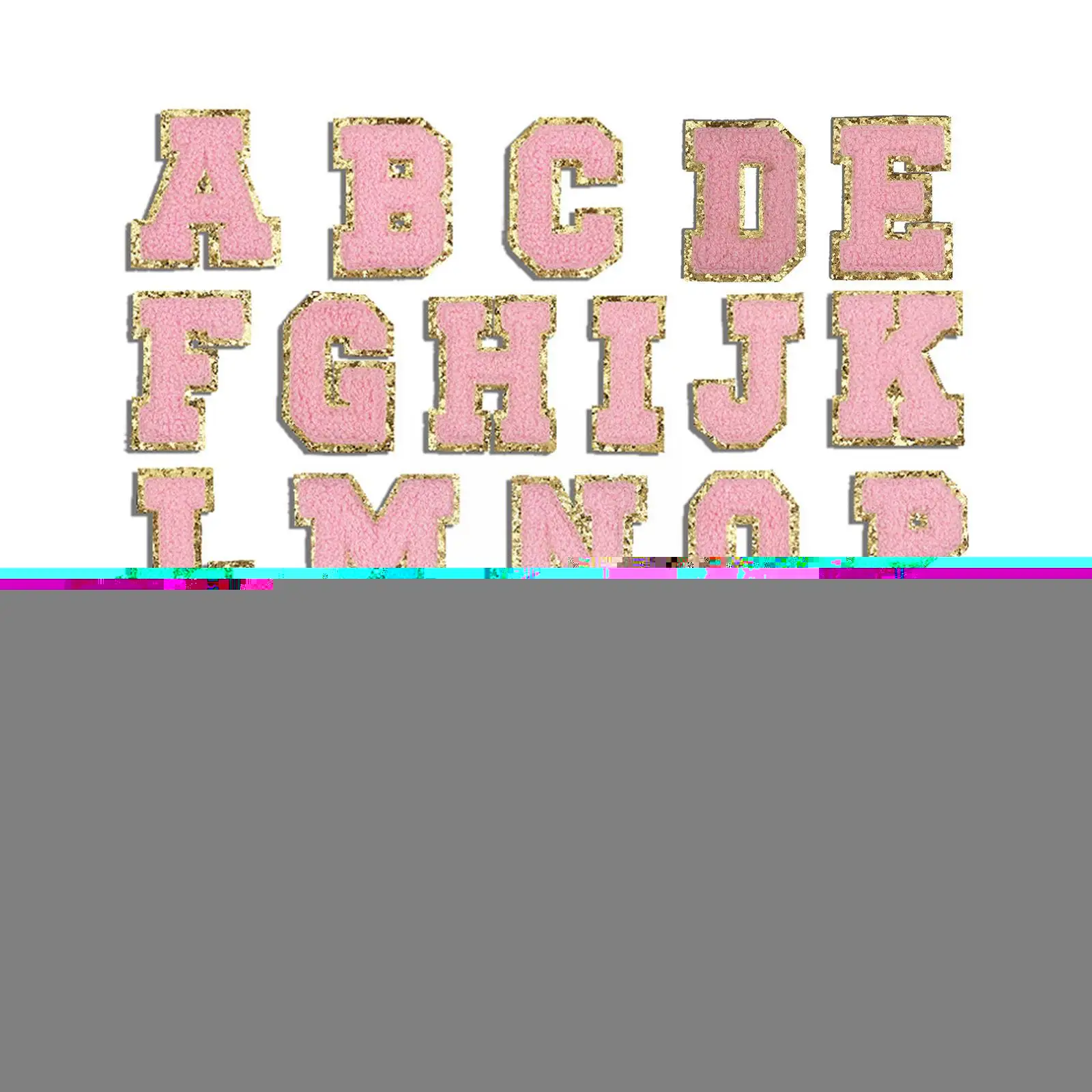 

A-z Felting Sticker Chenille Letter Patch Iron On/sew Patch Craft Border Accessories Appliques Diy Embroidered Gold Glitter E8j1