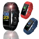 Смарт-часы, браслет, цветной экран, спортивные цифровые часы с шагомером, фитнес-трекер для ходьбы, для мужчин и женщин 115 Plus