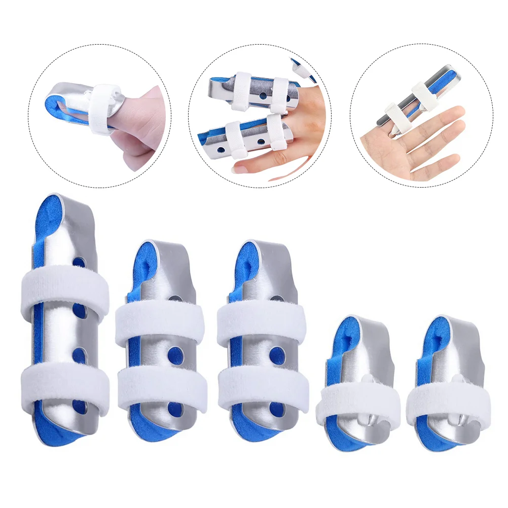 

Finger Splint Mallet Adjustable Finger Support 5Pcs Trigger Finger for Straightening Broken Fingers Injuries Arthritis