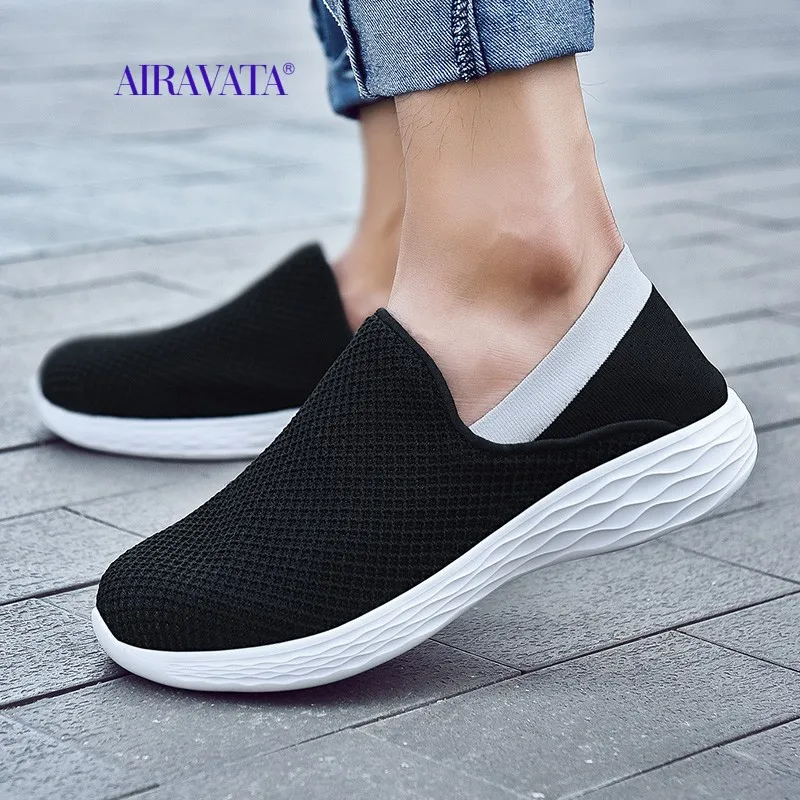 Women Black Sneakers Female Knitted Vulcanized Shoes Casual Slip on Flats Ladies Sock Shoes Trainers New Tenis Feminino Zapatos