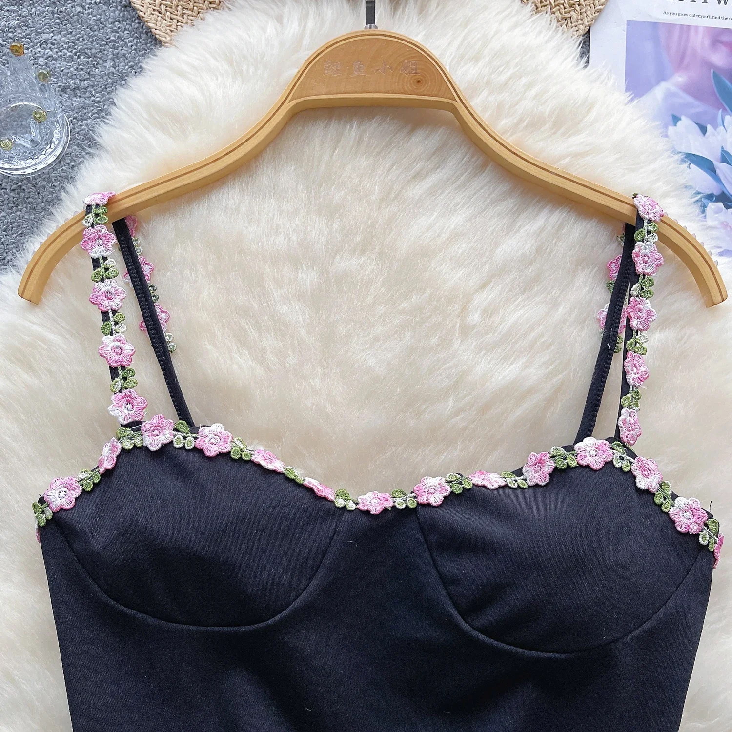 Шикарный ретро цветочный лоскутный Топ Без Рукавов французская модная майка