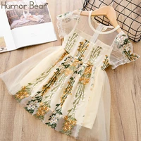 2022 summer girl princess dress baby girl short sleeve bow dress kids prom evening dress children casual clothing 3 8 years old