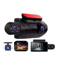 front and rear dual lens driving recorder car dvr wide angle camera parking monitoring car camera hd night video recorder