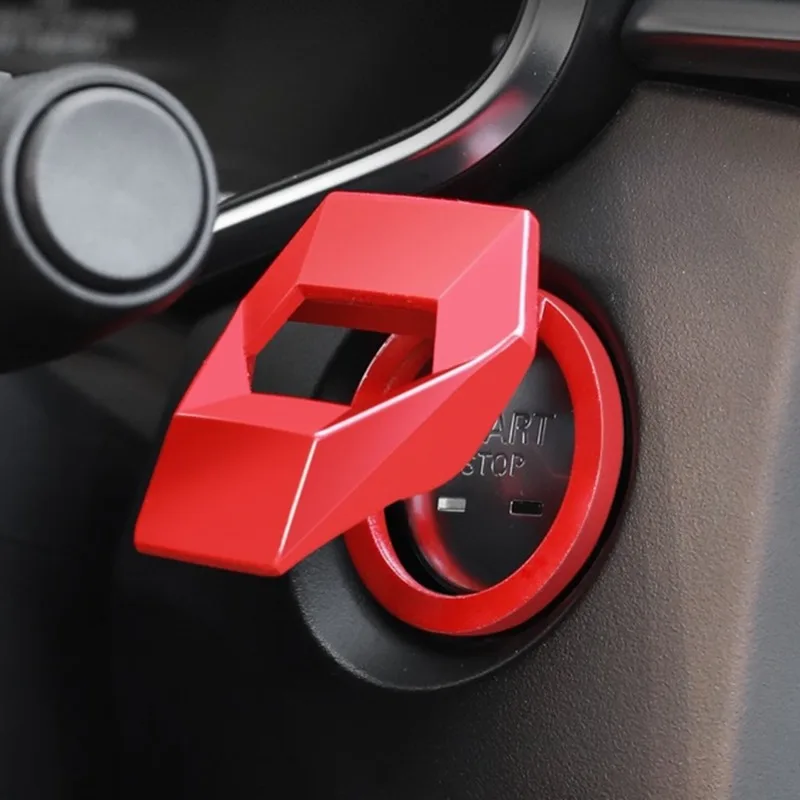 

One-button Start Button Decorative Cover Ignition Switch Protective Cover Sports Car Interior Modification Start Decorative Ring
