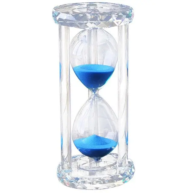 

15/30 Minutes Hourglass Sand Timer Kitchen School Modern Crystal Hour Glass Sandglass Sand Clock Tea Timers Home Decoration Gift