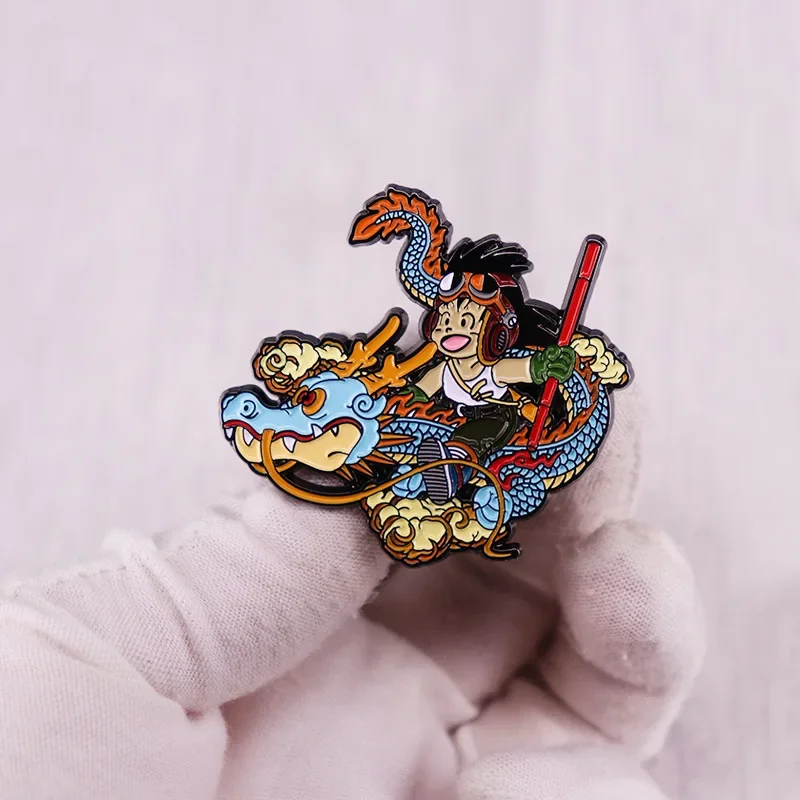 Металлическая брошь DRAGON BALL Shenron Son Goku аниме-фигурка значок сумка украшение для