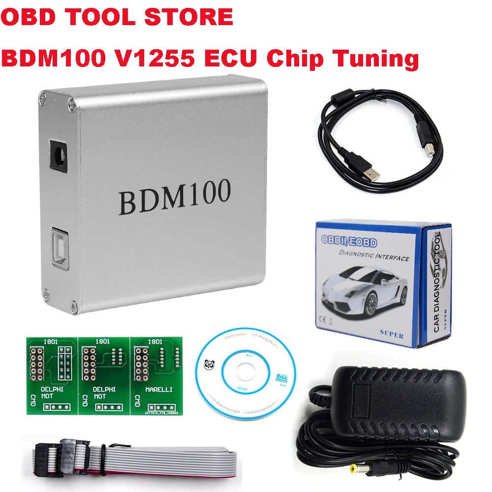 Инструмент для тюнинга микросхем BDM100 V1255 ECU с адаптером, устройство для чтения рамок OBD2, для диагностики автомобиля, 4 щупа Fg-tech v54