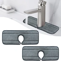 microfiber kitchen faucet sink mat drip and splash catcher with snap fastener absorbent and reversible38cm13cm