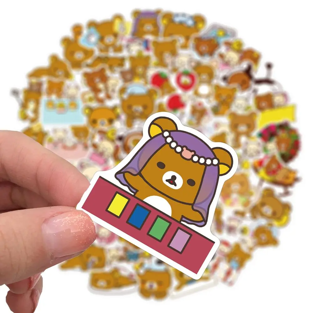 Скейтборд Чемодан мобильный телефон наклейка с изображением животных Rilakkuma