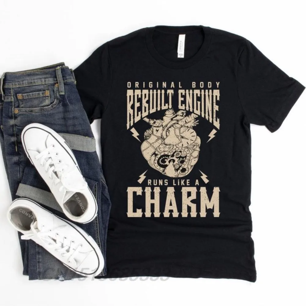 

Open Heart Surgery Men T-shirts Original Body Rebuilt Engine Tees Corgeek Dog Unisex Vintage T-shirt Man Juneteenth Tops Clothes