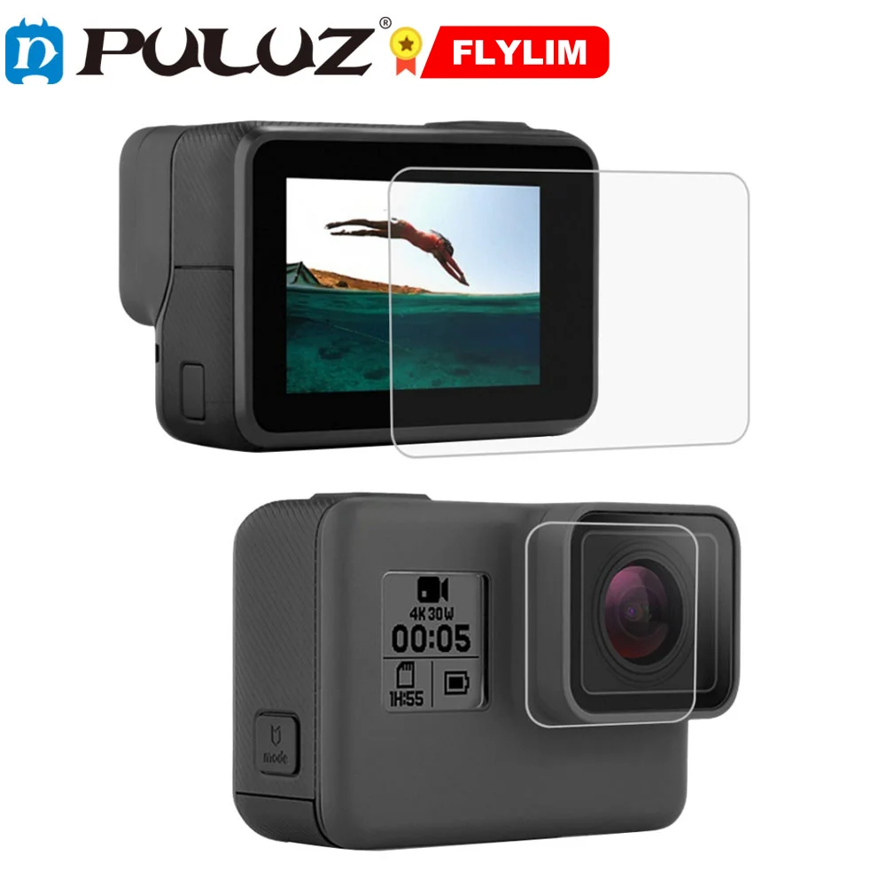 

Защитная пленка PULUZ для объектива + закаленное стекло для ЖК-дисплея для HERO7 Black /HERO7 Silver / HERO7 White /6 /5