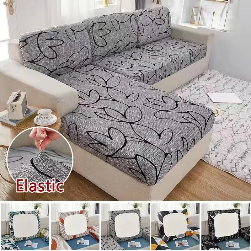 

Elastic Sofa Seat Cushion Cover 1/2/3/4 Seater L-shaped Corner Sofa Cover for Living Room Couch Armchair Cover Chaise Longue