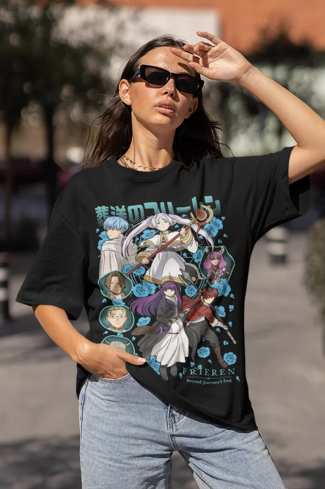 Футболка Frieren Beyond Journey's End Fern Stark Girl рубашка с подарками в стиле аниме все размеры
