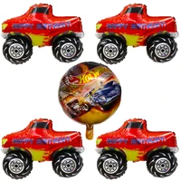 5pcspack truck balloon for hot wheels birthday decoration race car theme party supplies children birthday gifts