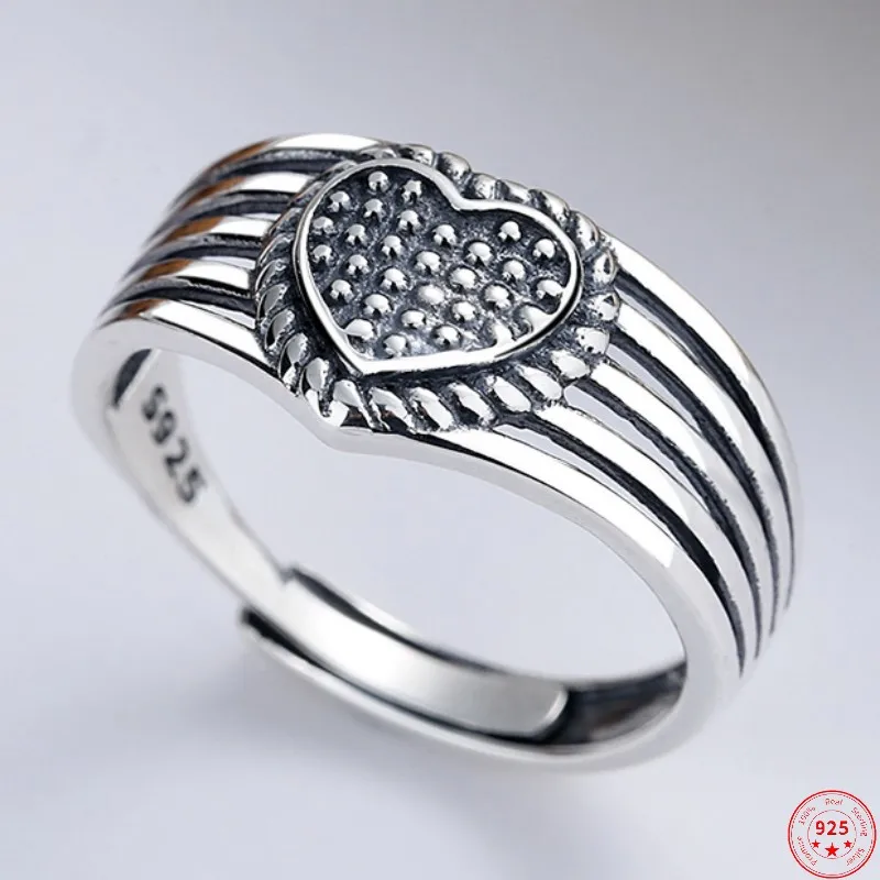 Женские кольца из серебра S925 пробы новые женские модные Многослойные ажурные