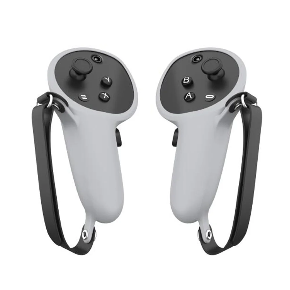 

high-quality Grips Sleeve+Anti-Lost Strap for Oculus Quest 2 VR Handle Silicone Protective Cover Controller VR Accesories