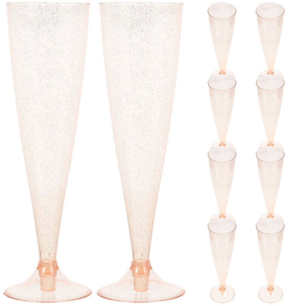 

30 Pcs Glass Red Festival Cocktail Cups Plastic Home Gold Powder Holder Beverage Martini Glasses Party