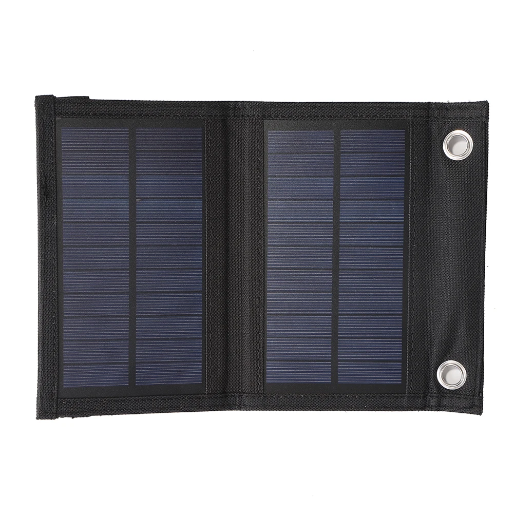 Folding 6W Charger Solar Cells Battery Pack Portable Charger Outdoor Emergency Charger with Carabiner