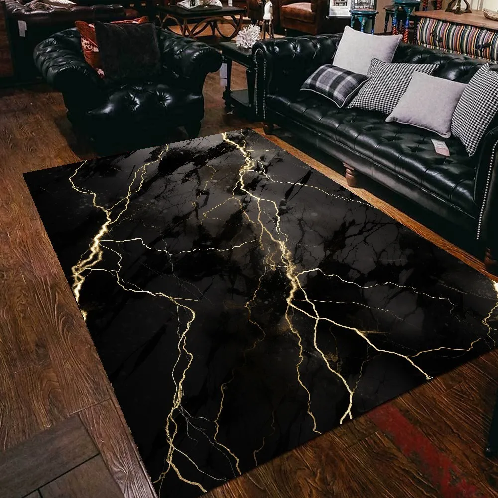 

Black Decoration Carpets for Living Room Luxury Home Large Area Rugs Sofa Chair Side Abstract Carpet Rooms Lounge Floor Mats