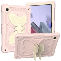 for samsung galaxy tab a8 2021 10 5 inch x200x205 case butterfly rainbowdual layer hybrid impact resistant back cover