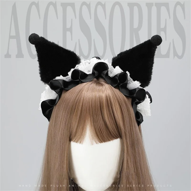 

Japanese Comic Book Exhibition Cute Hair Hoop Accessories Props Lolita Lace Hair Ornaments Decorative Kulomi Hair Band Headdress