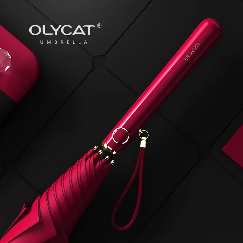 Модный женский зонт с УФ-защитой Olycat Ветрозащитный Зонт длинной ручкой зонтик от