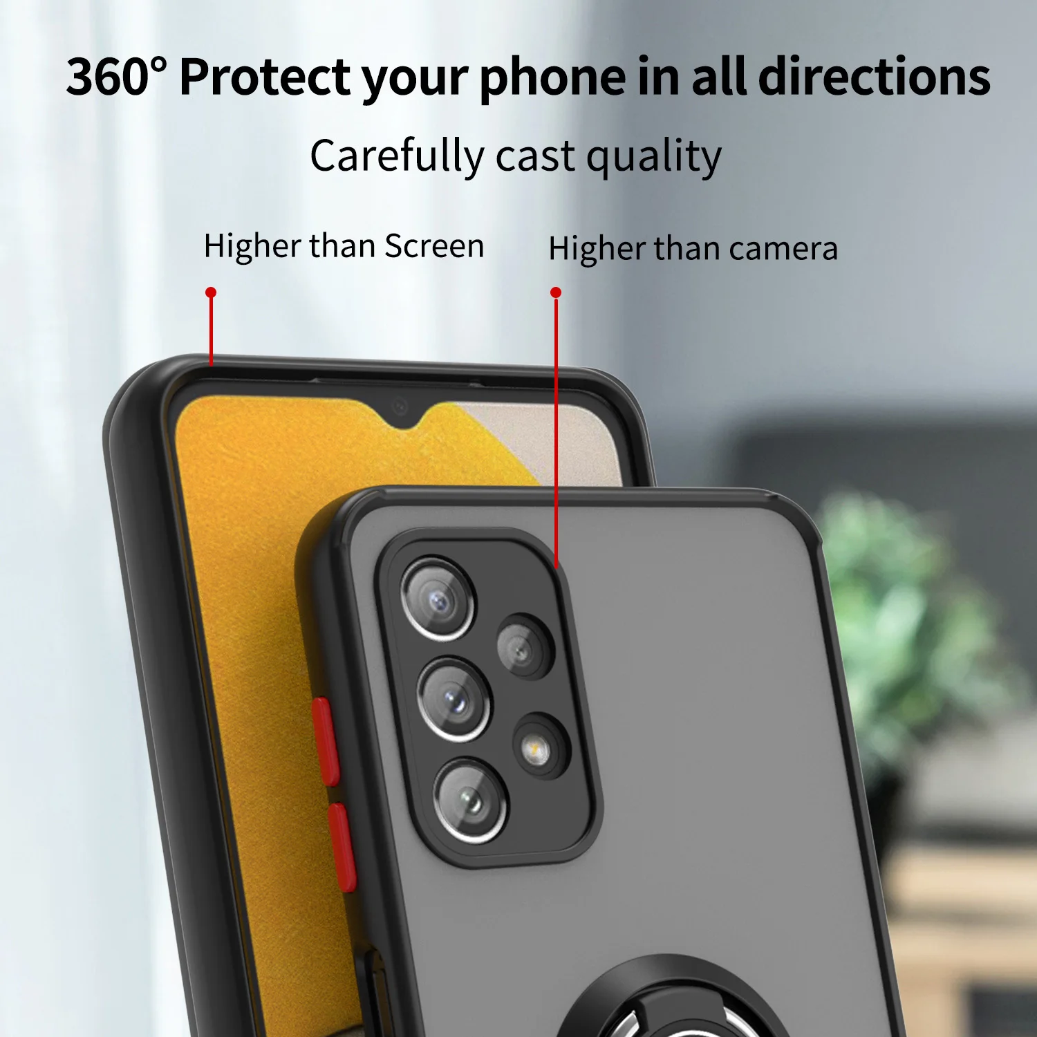 Мягкий чехол для Samsung Galaxy A13 4G Lte с магнитным автомобильным держателем на палец 5G/A12