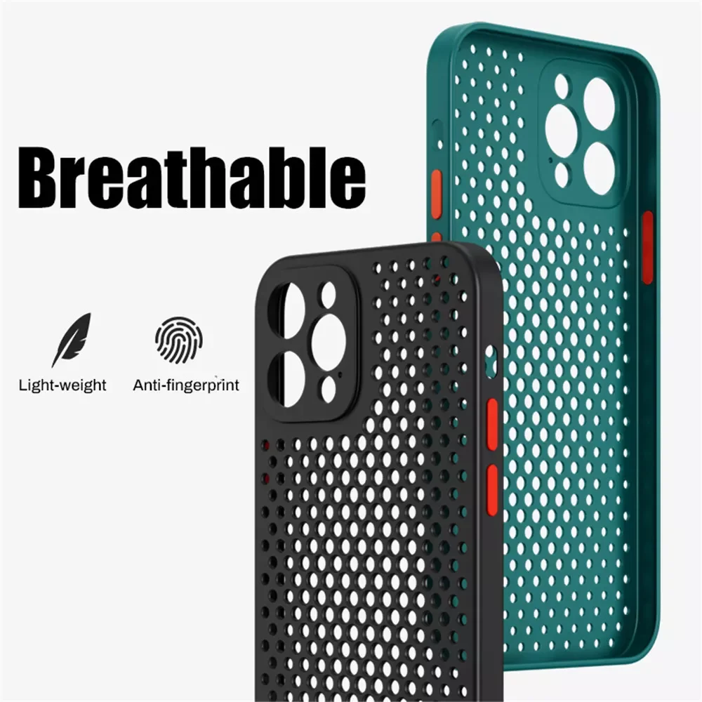

Factory Direct Selling Dissipation Breathable Cooling Case For iPhone 12 11 13 Pro Max 13 Mini X XS Max XR 7 8 6S Plus SE 2020 S