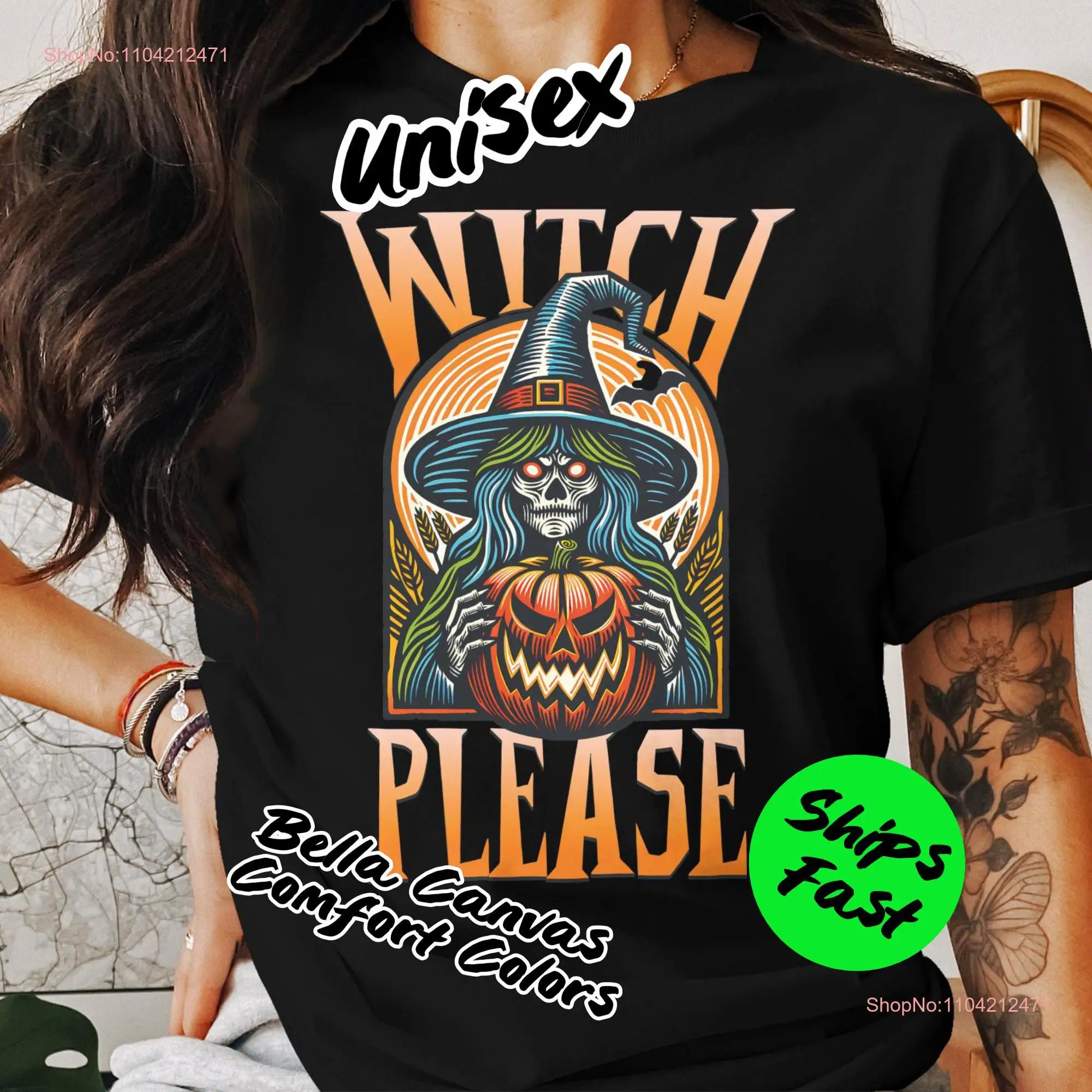 Забавная футболка на Хэллоуин ведьма пожалуйста тыква вечеринка жуткая одежда
