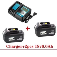 original bl1860 rechargeable battery 18 v 6000mah lithium ion for makita 18v battery bl1840 bl1850 bl1830 bl1860b 4a charger