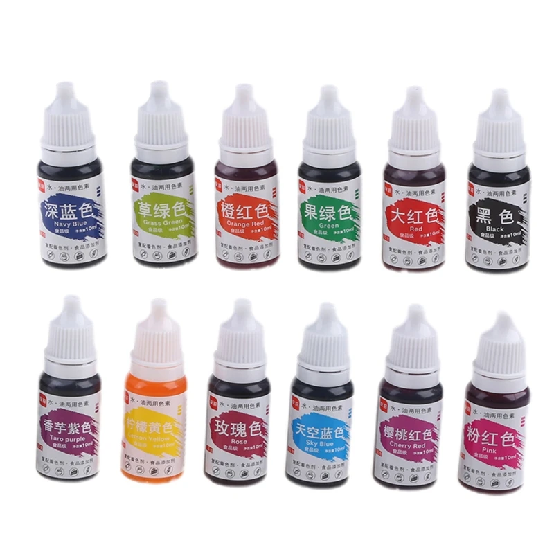 

10ml Food Coloring Liquid Dye Pigment Baking Fondant Cooking Icing Colorant Kit