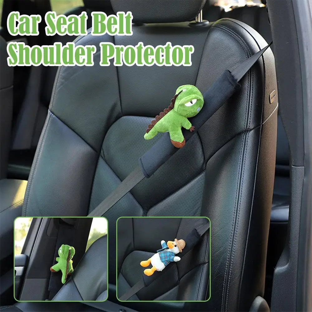 

Cute Cartoon Dog Car Seat Belt Shoulder Protector Car Interior Doll Soft Protection Cover Anti Strangulation Universal Female