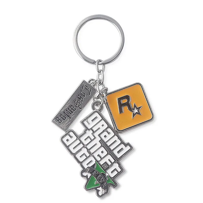 Брелок для ключей с несколькими подвесками PS4 Xbox PC брелок игры GTA V Grand Theft Auto 5 фанов