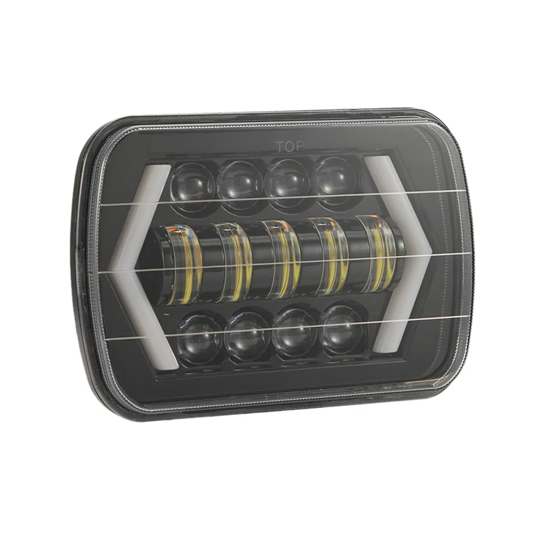 

7x6 дюймов гало светодиодный ные фары s, 5x7 дюймов квадратные светодиодный ные фары с ангельскими глазами DRL указатели поворота H6054 H5054 H6054LL