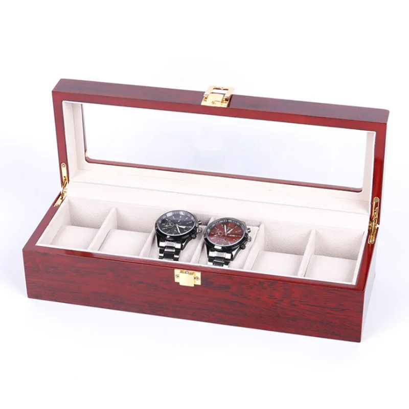 

Luxury 5/6 Slots Wooden Watch Box Wood Holder Boxes For Men Women Watches Organizer Box Jewellery Organizers Dropshipping