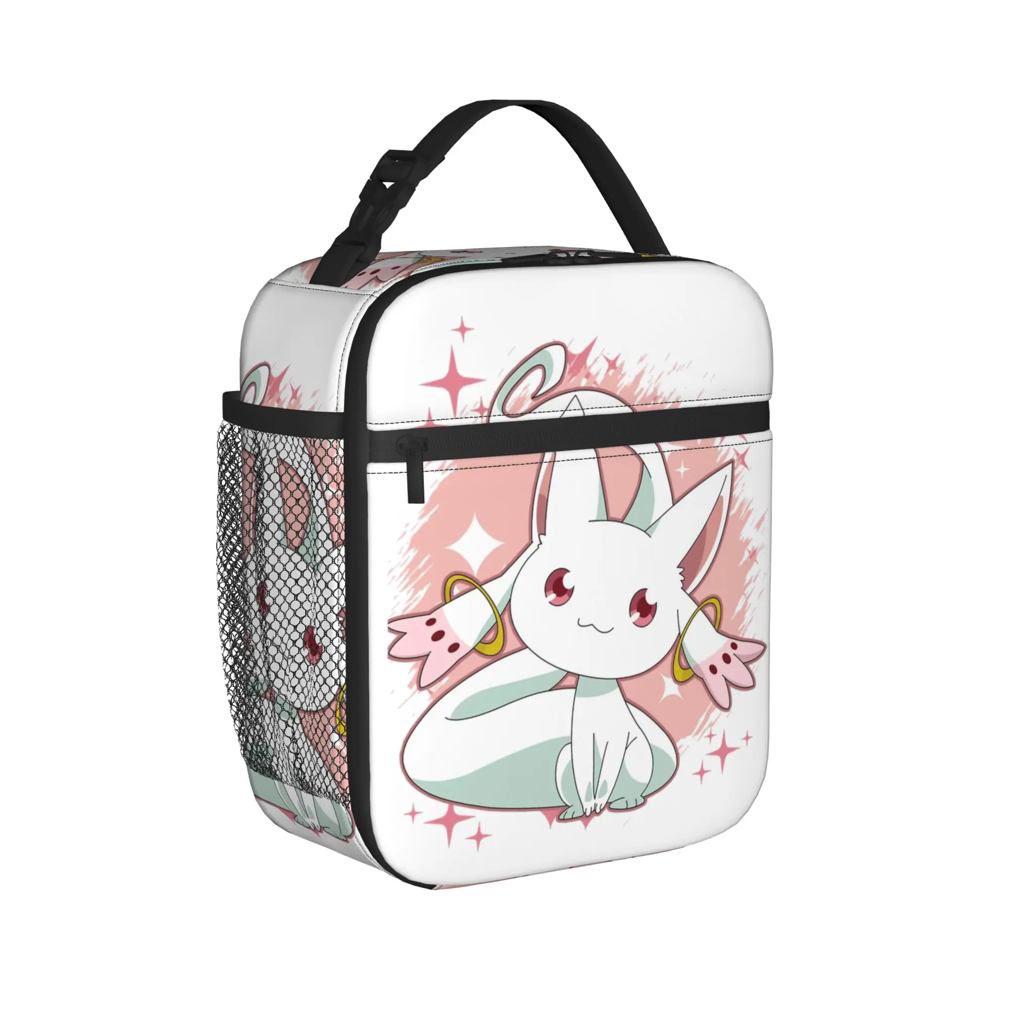 Фото Термоизолированная сумка для обеда Kyubey Puella Magi Madoka Magica для офиса, портативная сумка для еды, контейнер, термосумка-холодильник для обедов №1