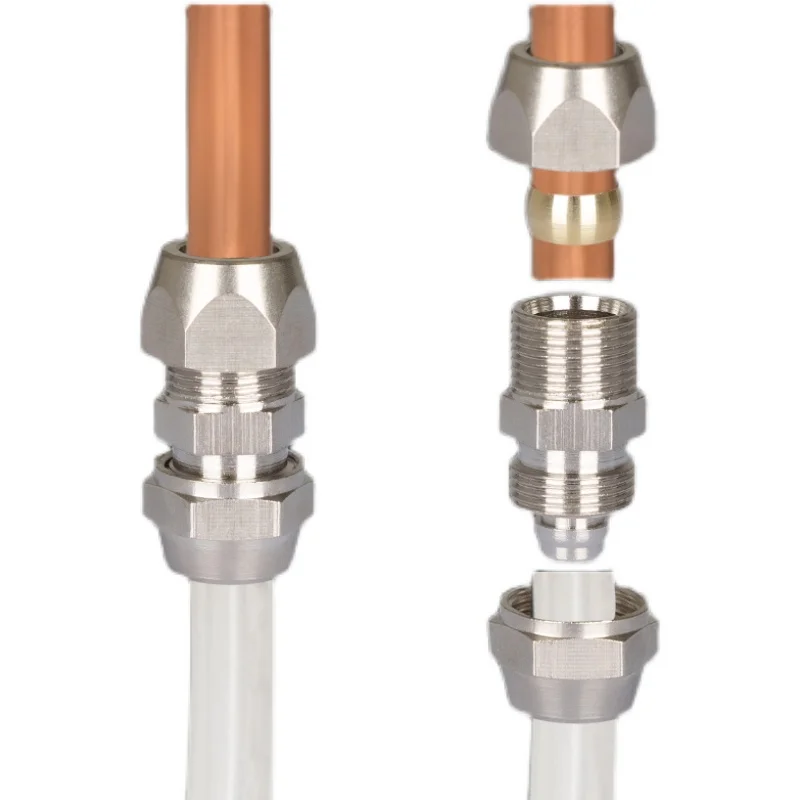 4, 6, 8, 10, 12, 14, 16 мм, наружный диаметр трубки, равный редуктор, соединитель, прямой коленчатый тройник, фитинг сжатия, латунь, вода, газ, топливо