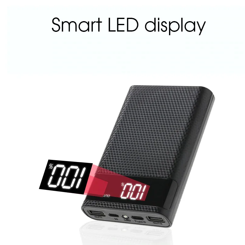 

2022 New Portable DIY 6*18650 Power Bank Case External 5V Battery Charge Storage Box Shell For Charging Mobile Phones
