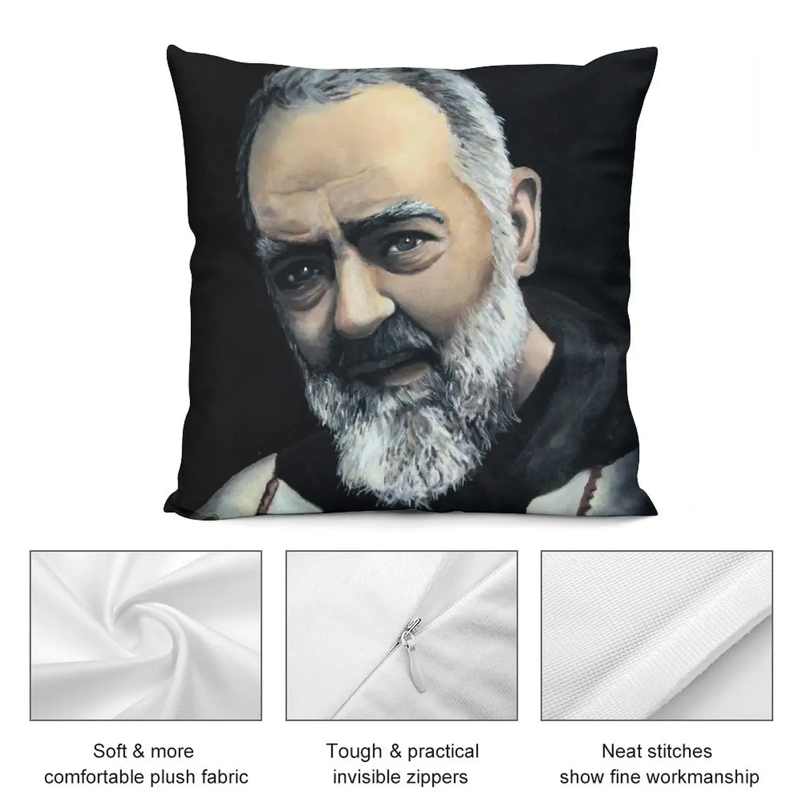 Saint Pio from Pietrelcina Декоративная подушка Наволочки Подушки для детей Подушка