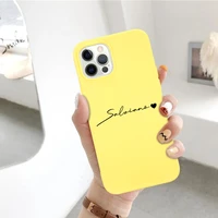 customize name cursive case for iphone13 12 11 pro max x xr xs 7 8 plus mini se for iphone 13 personalized silicone soft cover